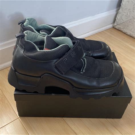 prada black chunky trainers|prada shoes.